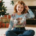 thumbnail image 5 of DISNIMO Girls Fall Crop Tops Highland Cattle Butterfly Printed Long Sleeve Cropped Sweatshirts Fashion Crew Neck Pullover Sweatshirt for Teens Youth, 5 of 7