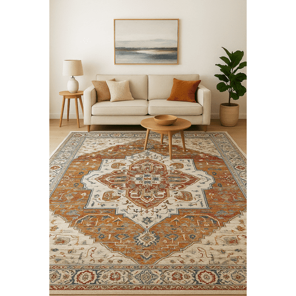 MERILKMC Modern Area Rugs, 6'x9', Machine Washable, Non-Slip