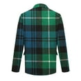 thumbnail image 2 of Zimjoy Mens Plaid Sport Coats One Button Vintage Corduroy Suit Jackets Slim Fit Casual Checkered Blazer Prom Party Sport Coats Business Work Office Blazers Jackets, Dark Green XL, 2 of 5