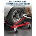 thumbnail image 6 of Pinypikaka Mechanical Car Wheel Dolly Jack Set of 4, 1500 lbs Heavy Duty Car Skate, 12'' Wheel Vehicle Positioning Jack with Ratcheting Foot Pedal, Aluminum Twin Roller for Tire Auto Repair Moving, 6 of 7