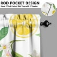 thumbnail image 3 of Retro Lemon Kitchen Curtains Set of 2 - 27.5x36 Inch Tier Window Curtains, Lemon and Bees Print Semi-Sheer Rod Pocket Panels for Farmhouse Style, 3 of 4