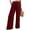*Wine, variant on ClodeEU Women's Solid Color Drawstring Wide Leg Straight Pants with Pockets,Loose Fit Casual Long Trousers Green,Womens Plus M