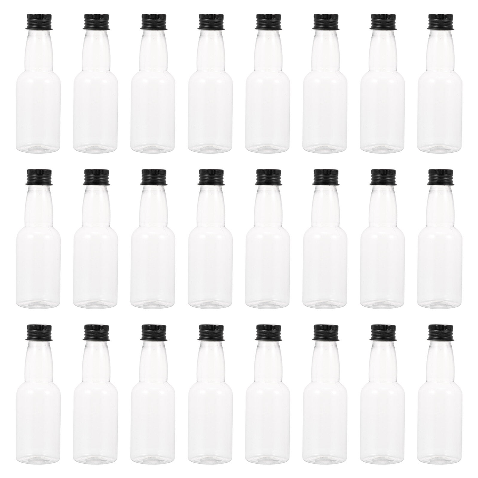 25pcs Plastic Storage Bottles Small Beverage Bottles Milk Containers