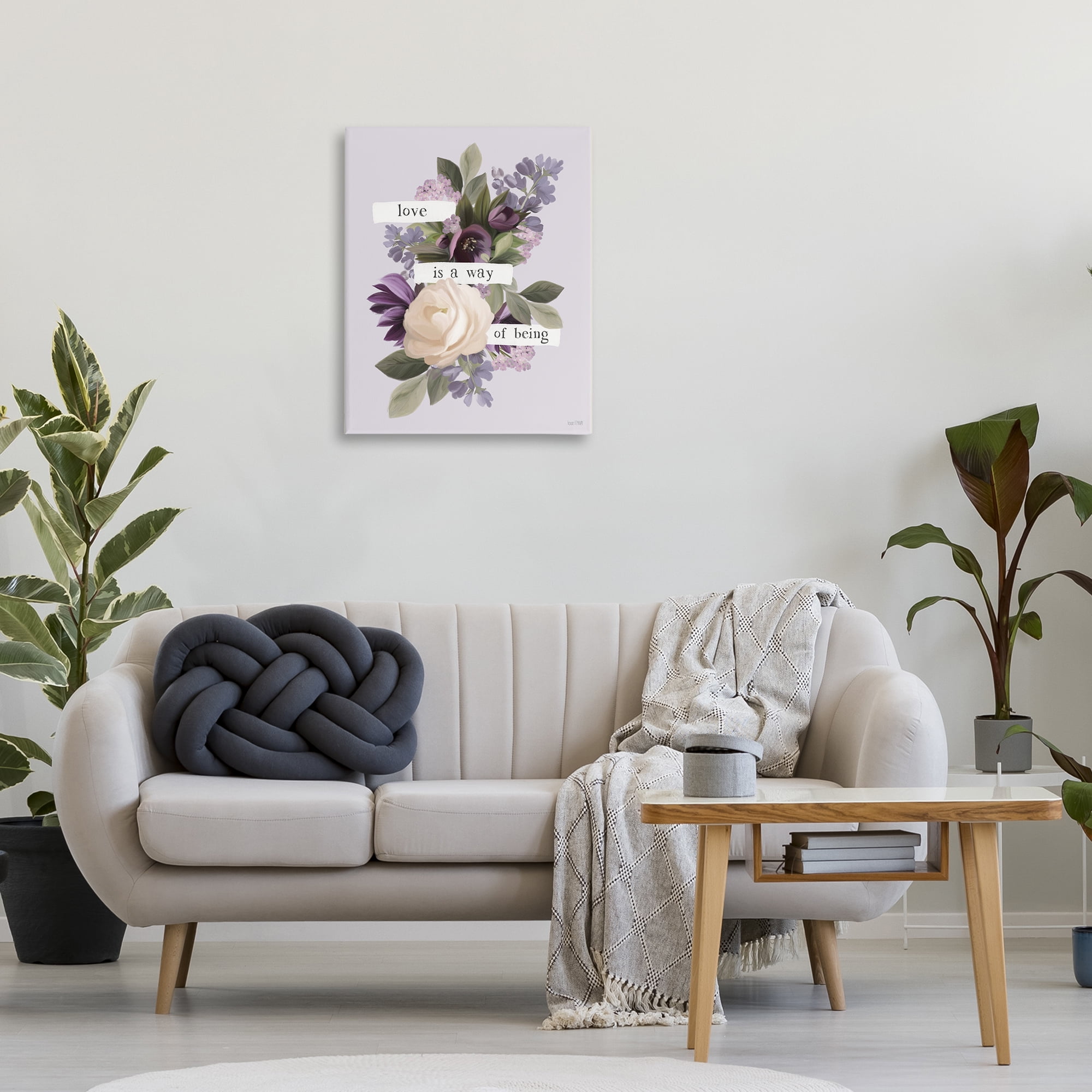 Stupell Industries Love Is Way Of Being Botanical & Floral Painting Gallery Wrapped Canvas Art Print Wall Art, 24 x 30