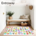 thumbnail image 3 of ODIKA 2'x3' Machine Washable Non-Slip Area Rug, Educational Alphabet Animals Hopscotch Interactive Learning Play High Traffic Rug, Red, 684565, 3 of 7