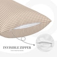 thumbnail image 5 of Bixox Brown Gingham Printed Pillow Protector,Super Soft Ideal for Home,Guests,Rentals - 16"x24", 5 of 8