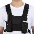thumbnail image 2 of GHSDFBB ® Radio Chest Harness| Chest Front Pack |Pouch Holster Vest Rig (Rescue Essentials) for Two Way Radio Walkie Talkie Black, 2 of 7