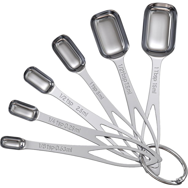 Juego de cucharas medidoras THLHKD de acero inoxidable, 6 piezas