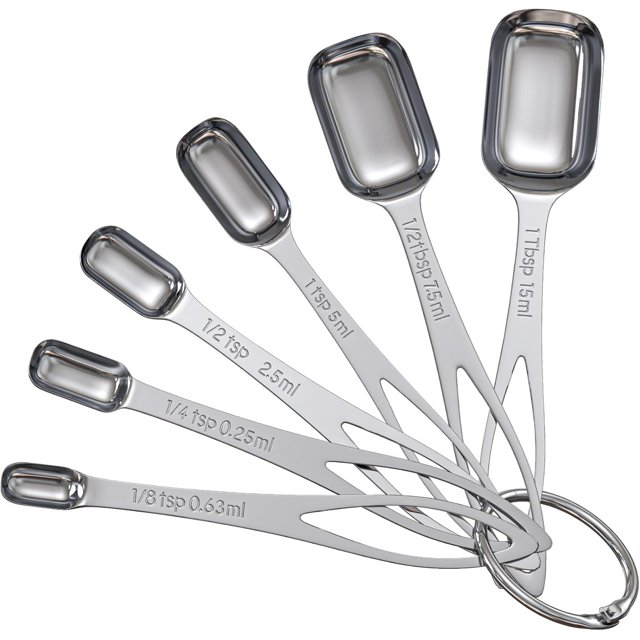 Juego de cucharas medidoras THLHKD de acero inoxidable, 6 piezas