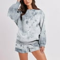thumbnail image 2 of successthop 2 Piece Matching Lounge Sets for Women Long Sleeve Crewneck Sweatshirt and Shorts Polka Dot Outfits, 2 of 6