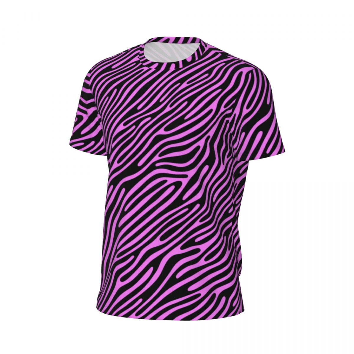 T Shirt For Men Rosa Zebra Sportswear T-Shirt Purple And Black