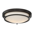 thumbnail image 2 of Trade Winds Felton Round Flush Mount Ceiling Light in Oil Rubbed Bronze, 2 of 6
