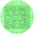thumbnail image 1 of Ahgly Company Indoor Round Oriental Emerald Green Traditional Area Rugs, 6' Round, 1 of 4