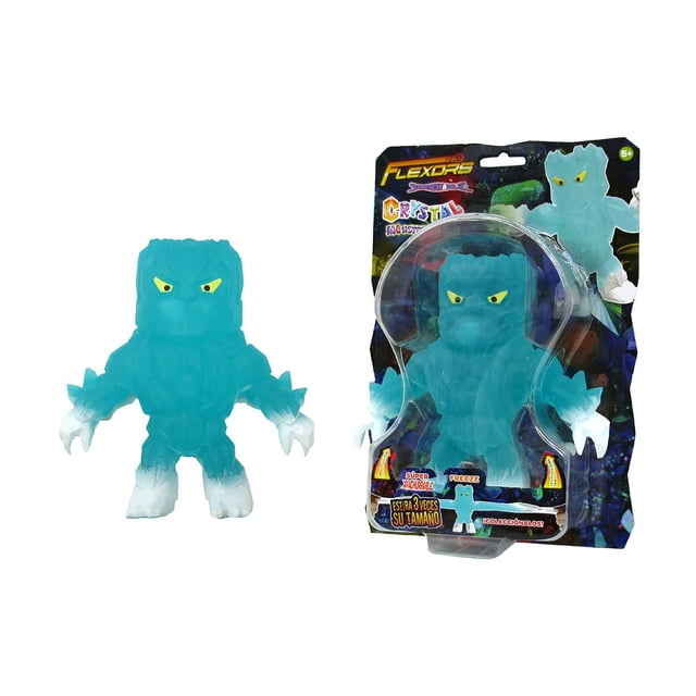 Muñeco de acción flexible y moldeable Flexors series Cristal Monsters, Freeze, para niños, 15 cm de altura. Marca Ruz.