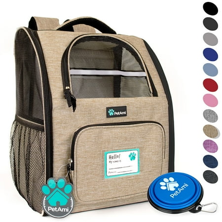 UPC: 0819594022288 | PetAmi Deluxe Pet Carrier Backpack  Heather Taupe