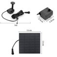 thumbnail image 3 of Fuente de energía Solar bomba de agua flotante sumergible Baño de pájaros estanque jardín decoración al aire libre, 3 of 4