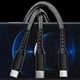 thumbnail image 5 of Carga rápida de 100 W, chip visual, tres en uno, teléfono móvil, cable de datos trenzado, tres en uno, cable de carga, tecnología del futuro., 5 of 7