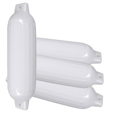 Costway 4 Ribbed Marine 6.5''X 23''Boat Fender Vinyl Bumper Dock Shield Protection White