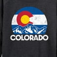 thumbnail image 3 of Instant Message - Retro Colorado Flag Mountains - Women's Lightweight French Terry Long Sleeve Shirt, 3 of 6