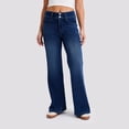 thumbnail image 2 of vigerkar Wide Leg Jeans for Women Trendy High Waisted Stretchy Denim Pants Baggy Jeans Trouser Jeans with Pockets (Blue, XS), 2 of 9