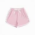 thumbnail image 5 of NOLDARES Kid Toddler Girl Clothes Summer Ruffle Sleeve Figure Graphic Shirt + Shorts Summer Outfits Set(Pink,11-12 Years), 5 of 6