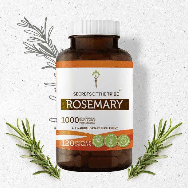 Secrets of the Tribe Rosemary 120 Capsules, 500 mg, Organic Rosemary