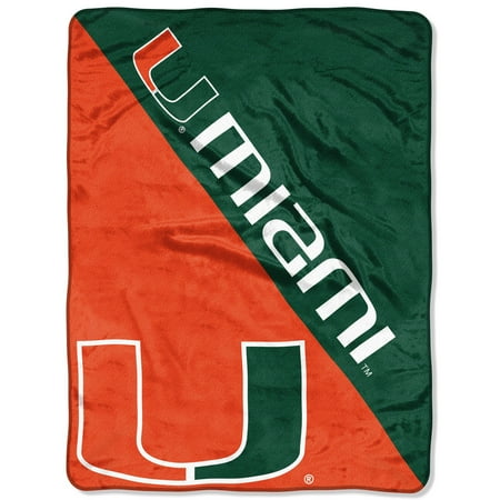 NCAA Miami Hurricanes ?Halftone? 46?x 60? Micro Raschel Throw