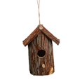 thumbnail image 1 of Casa de pájaros de madera, nido de pájaros, artesanías de bricolaje, jaula de pájaros colgante, Villa de colibríes 26x14x22.5cm kusrkot casas de aves, 1 of 8