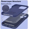 thumbnail image 3 of FFIY Compatible with iPhone 13 Case, Camera Protection | Premium Liquid Silicone Rubber | Soft Microfiber Lining Full-Body Shockproof Phone Case for iPhone 13 6.1 inch, WineRed, 3 of 7