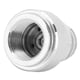thumbnail image 3 of Adaptador de refresco con llave, conector de conversión de cilindro de CO2 de latón galvanizado de cobre, plateado, 3 of 8