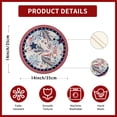 thumbnail image 5 of MIZHONA 4th of July Round Placemats Set of 6,Star Firework American Flag Patriotic Table Place Mats 14 inch, 5 of 5