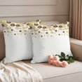 thumbnail image 2 of Spring Flowers Pillow Covers 2 Pack Watercolor Yellow Brown Khaki Flowers Beige Background Pillowcase Waterproof Outdoor Throw Pillow Cover for Patio Garden Square Cushion 24”x24”, 2 of 9