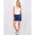 thumbnail image 5 of Real Essentials 3 Pack: Women's Denim Cutoff Casual Khaki 3.5" Inseam Shorts - Drawstring (Available in Plus Size), 5 of 6