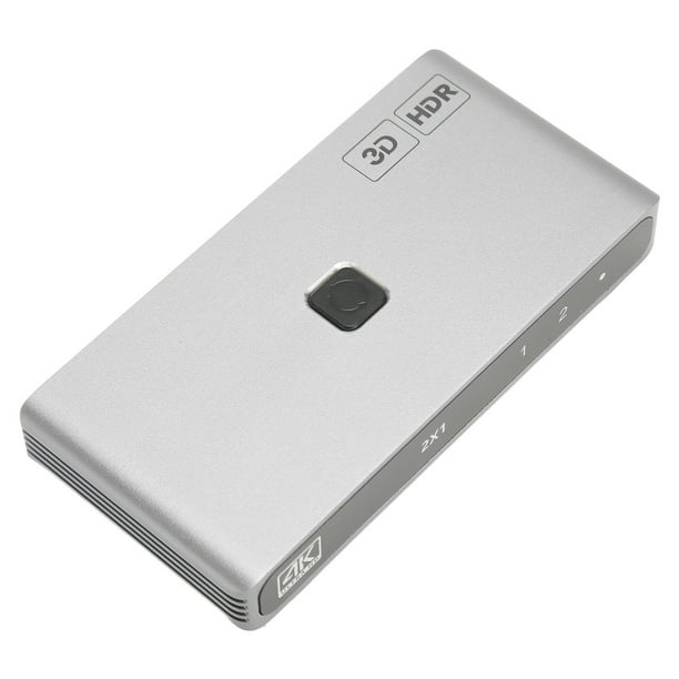 Conmutador 4K HD de 1 entrada y 2 salidas, hasta 18 Gbps, 4K, 60 Hz, 3D CEC, compatible con HDCP2.2, conmutador multimedia HD para TV, proyector, reproductor YC Q201
