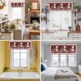 thumbnail image 5 of Chef Gourmet Kitchen Valance Curtain Knife And Fork Red Plaid Window Valances Rod Pocket Short Curtains Window Treatments for Kitchen Bedroom Bathroom Laundry 60" x 18", 5 of 9