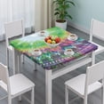 thumbnail image 3 of Colorful Tie Dye Pattern Square Fitted Tablecloth with Elastic Edge,Square Table Cover,Washable Elastic Table Cover for Home Kitchen Party Decor 36"x36", 3 of 6