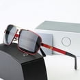 thumbnail image 4 of Gafas de sol polarizadas de moda con montura grande para hombre, gafas de conducción para conductor, gafas de sol de diseño unisex, 4 of 5