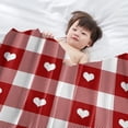 thumbnail image 7 of Beforeyayn Valentine Flannel Throw Blanket, Red Heart Patterned Soft Fleece Blanket, Cozy Warm Wrap for Couch, Sofa, Bed Lounging, and Comfortable Relaxation, 7 of 7