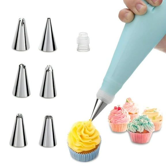 ACDANC Piping Bag and Tips Set,Cake Decorating Kit for Baking with Reusable Pastry Bags and Tips,Standard Converters,Silicone Rings,Cake Decorating Supplies for Deviled Egg,Cupcake and Cookie Icing