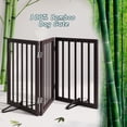 thumbnail image 4 of Semiocthome Barrière pour Animaux Pliable en Bambou, Barrières Autoportantes pour Chien pour Entrée, 3 Panneaux, Brun, 4 of 5