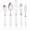 Silver - Service for 1, variant on 5pcs Silver 304 Stainless Steel Flatware Cutlery Set with Transparent Acrylic Handle Diamond Shape, Matte Knife Fork Spoon Set, Dishwasher Safe for Home Wedding Hotel