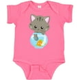 thumbnail image 3 of Inktastic Cute Cat, Little Cat, Kitty, Kitten, Fish Bowl Girls Baby Bodysuit, 3 of 5