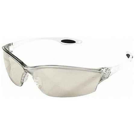 Oxulux, Safety Glasses, Anti-Scratch, Gray Mirror Lens, Clear Frame, Frameless