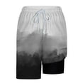 thumbnail image 4 of COSFO Tie Dye Swim Trunks Men Casual Elastic Waist Board Shorts Loose Beach with Compression Liner Mens Shorts, 4 of 6