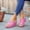 #0077-Pink, variant on Women's Tweed Wedge Slide Sandals, Peep Toe Mules with Metal Buckle, Summer Beach Casual Footwear Gift