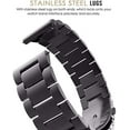 thumbnail image 6 of KOMI Bands Compatible with FITVII Metal Stainless Steel Watch Band Replacement Classic Durable Solid Link Accessory Buckle Metal Strap Wrist Band for FITVII H86 Fitness Tracker Black, 6 of 9