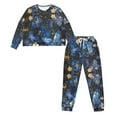 thumbnail image 4 of SCRAWLGOD Butterfly Pajamas Women Pjs Long Sleeve Nightwear for Women 2 Piece Outfits Crewneck Fall Pj Set Women Casual Women Lounge Set Soft Size XL, 4 of 7