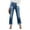 Blue, variant on tasrioml Women Pants Button Zipper Fly Straight-Leg Design Denim Pants with Pockets Commuting Style Washing Jeans