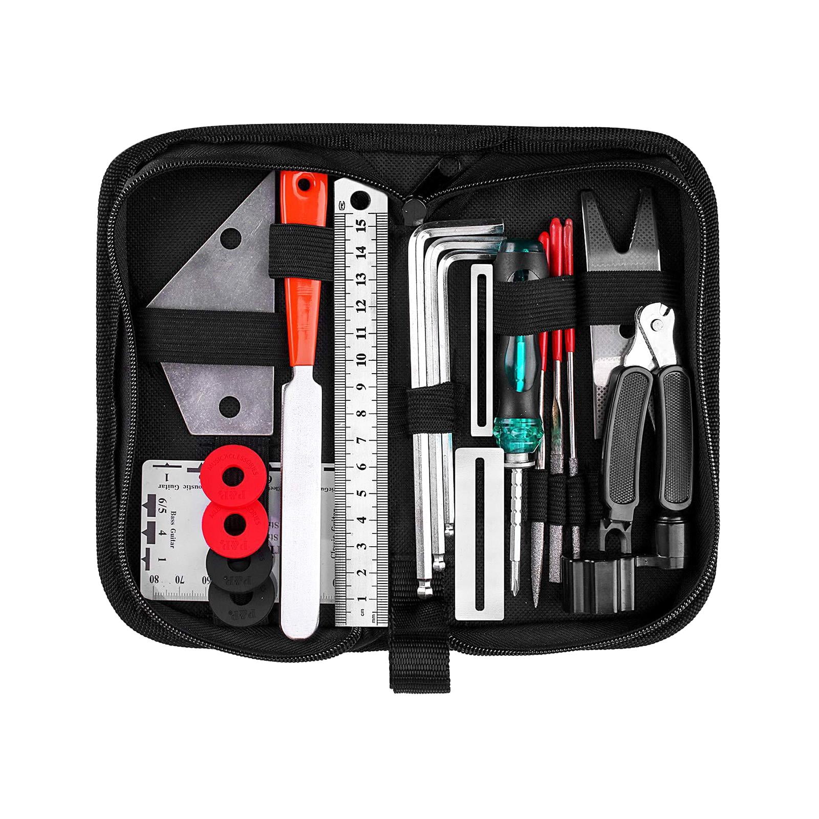 LeeQinersw Guitar Tool Kits String files Leveling Tool Set 20Pcs Installation Tool Guitar Maintenance Kits for Electric Guitar Mandolin