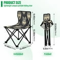 thumbnail image 3 of Outdoor Folding Chair 14.46x14.46x22.83 Inches, Camping Folding Chair Easy to Carry Ideal for Outdoor Picnics Camping Park Fishing Cartoon Wolf Face Seamless, 3 of 8